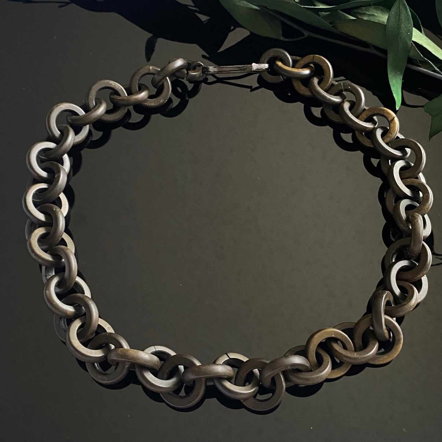 Victorian Gutta Percha Chain Link Necklace