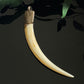 Antique Nickel Silver Boar Tusk Pendant