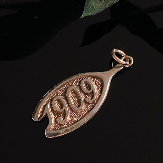 Antique 1909 Wishbone Conversion Charm Pendant