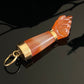 Vintage 14k Gold Carved Agate Figa Pendant