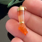 Vintage 14k Gold Carved Agate Figa Pendant