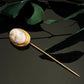 Antique 10k Gold Angel Skin Coral Cameo Stickpin