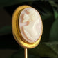 Antique 10k Gold Angel Skin Coral Cameo Stickpin