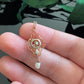 Antique 10k Two Tone Gold Dainty Pearl Lavalier Pendant