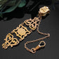 Antique Gold Filled Ornate Pierced & Etched Watch Fob Vest Clip Chain