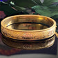 Antique Vintage Gold Filled Dunn Bros Floral Bangle