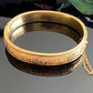 Antique Vintage Gold Filled Dunn Bros Floral Bangle