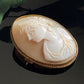 Victorian Neoclassical Hera Carved Shell Cameo