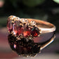 Victorian 10k Gold Garnet Seed Pearl Ring Size 6