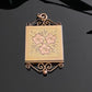 Vintage Gold Filled La Mode Square Slide Out Floral Locket